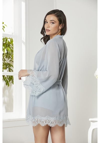 Pierre Cardin 4lü Gecelik Sabahlık Şort Çeyiz Set 7005 Mist Mist