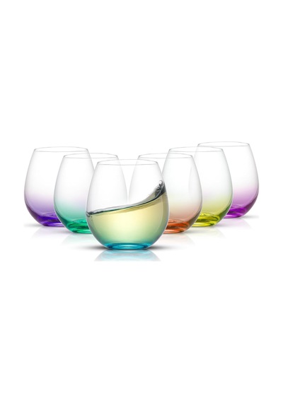 Hue Stemless Şarap Kadehi Seti. Büyük, 15 Oz, Sapsız, 6'li Set Beyaz Şarap, Kırmızı Şarap, Su, Köksüz Margari Diğer