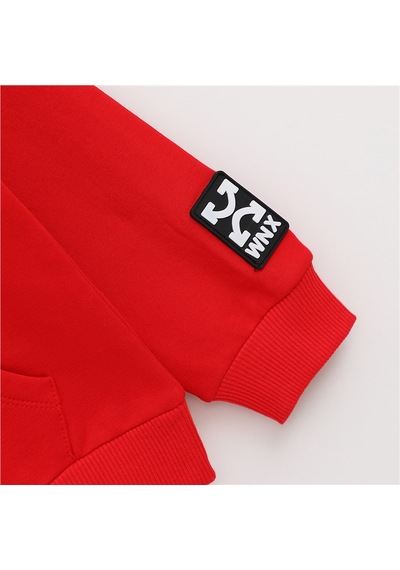Wanex Erkek Çocuk Bisiklet Yaka Şardonlu Uzun Kol Kalın Sweatshirt - 16015 Kırmızı