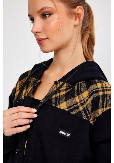 Alexander Gardi Alexandergardı Kapüşonlu Düğmeli Oversize Oduncu Sweatshirt E22-61500 001