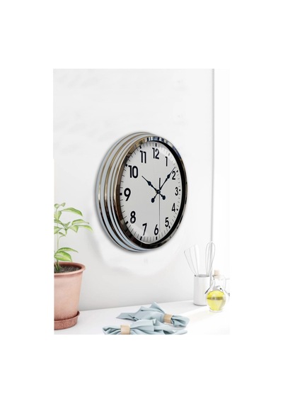 Krom Elegance 40 Cm Metal Standart Duvar Saati Diğer