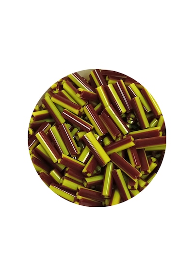 Uzun Boru Kesme Boncuk Çap 2mm Uzunluk 10 Mm - 20 Gram - Koyu Kırmızı Sarı - Bnc258