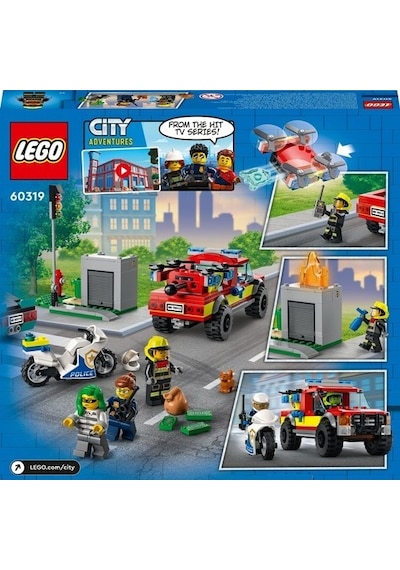 LEGO® City 60319 İtfaiye Kurtarma Operasyonu ve Polis Takibi 60319 295 Parça