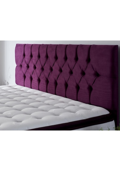 Nironyatak Niron Purple Çift Kişilik Yatak Başlığı - 150 Cm Mor Kumaş Başlık