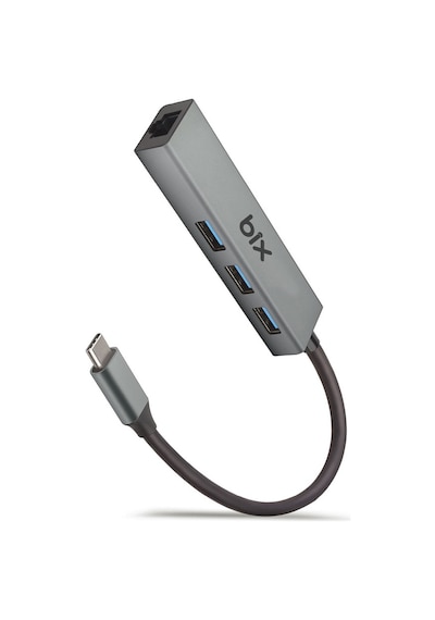Bix Type-C USB 3.0 Gigabit Ethernet ve 3 Portlu USB Çoklayıcı Hub