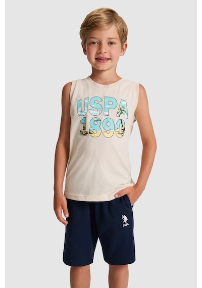 U.S. Polo Assn. Erkek Çocuk Bej Pijama Takım 50328674-vr011