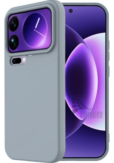 Xiaomi 17 Pro Max Uyumlu Silikon Kılıf - Pastel Renk Tonu Kamera Korumalı Esnek Kapak - Gri Gri