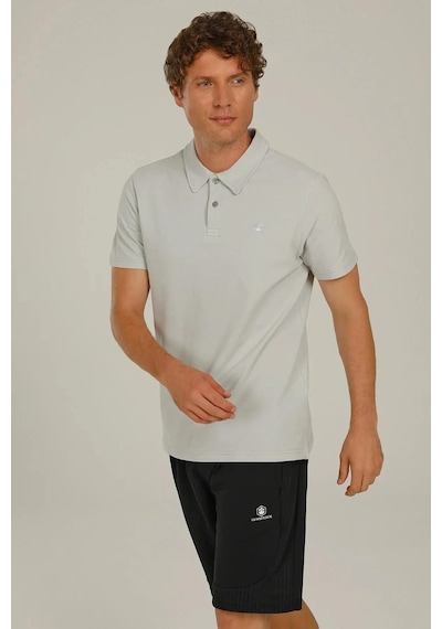 Lumberjack Erkek Basic Polo Yaka T-shirt Ct953 Gri/grey 13s43ct95 Gri