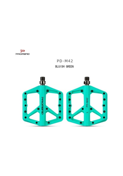 Promend Renkli Platform Pedal Mtb Freeride Kaymaz Rulmanlı Plastik Pedal Ultra Hafif Bianchi Yeşili Renk
