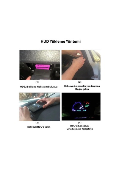 Ayrex Dailytech Hud Head Up Display 3.5 İnç Obd Sanal Gösterge Paneli