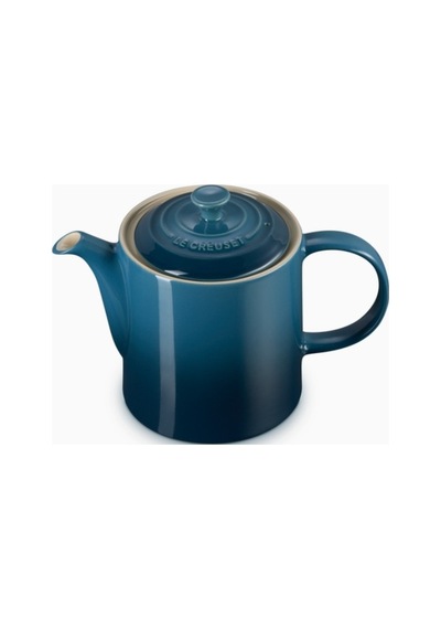 Le Creuset 4 Fincan Kapasite Şık Tasarım Büyük Seramik Demlik Çaydanlıklar Koyu Turkuaz