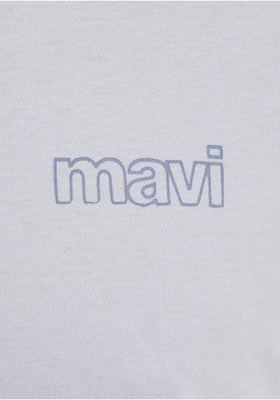 Mavi - Mavi Logo Baskılı Mavi İnterlok Tişört 0610360-70799