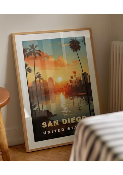Çerçevesiz Poster San Diego Gün Batımı