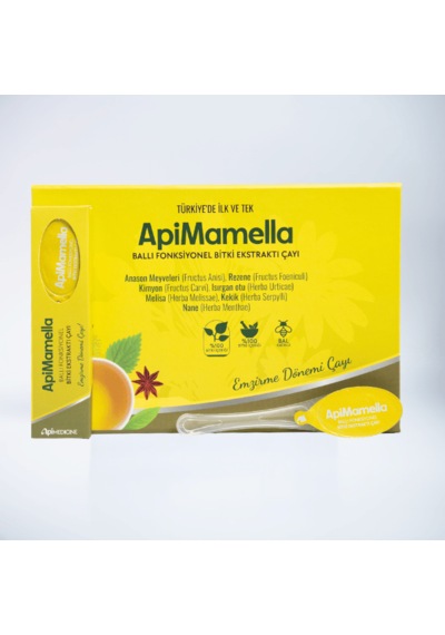 Apimedicine Premium Apimamella Ballı Fonksiyonel Bitki Ekstrakt Çayı 12'li Paket - Anneler İçin Günlük Rutin Kaşık Çay