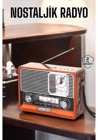 Zenvia Ahşap Görünümlü Retro Bluetooth Radyo Usb,aux Ve Sd Kart Girişli Znv2026