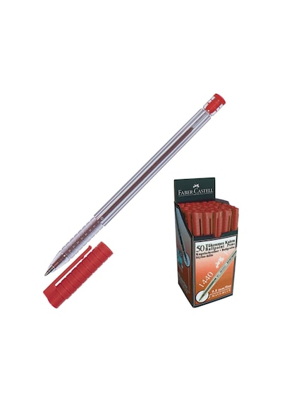 Faber-castell 1440 Tükenmez Kalem 0.8 Mm Kırmızı 50 Li 5207144021000 1 Paket 50 Adet