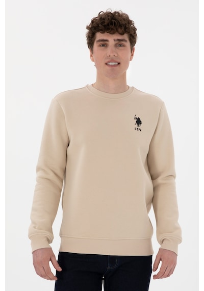 U.S. Polo Assn. Erkek Regular Fit Bisiklet Yaka Taş Sweatshirt 50292596-VR049