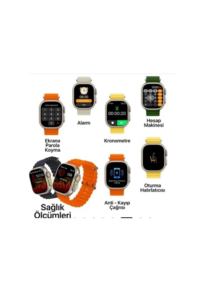 Wearfitpro Watch 8 Ultra Akıllı Saat 49mm Android Ve İos Uyumlu Arama Yapma Vidalı Kordon Kilitleme Bluetooth Wearfitpro Watch 8 Ultra Akıllı Saat 49mm Android Ve İos Uyumlu Arama Yapma Vidalı Kordon Kilitleme Bluetooth