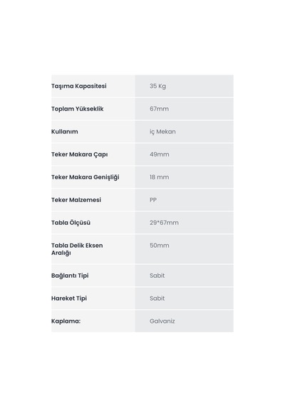 Hts 104 50x20 Sabit Siyah Teker Belirtilmemiş