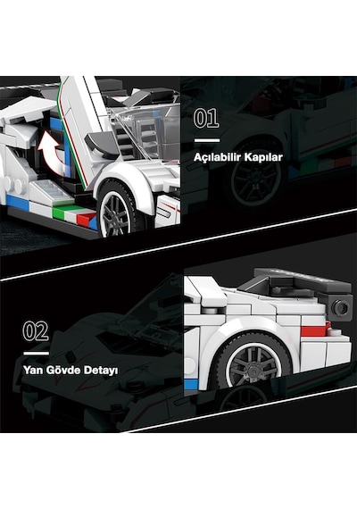 Reobrix Creator 687 Lamborghini Svj Spor Araba Yaratıcı Yapı Blok Seti Building Blocks - 348 Parça