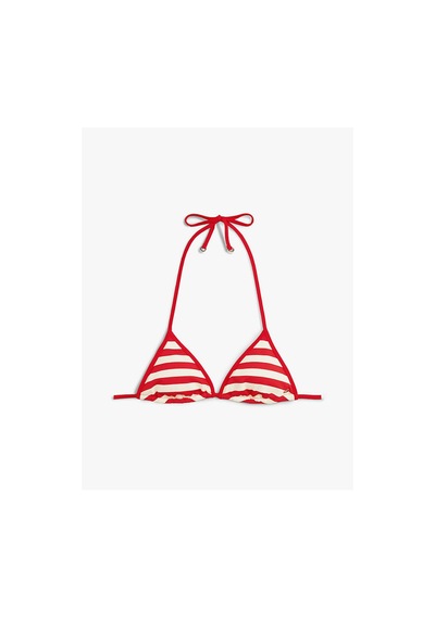 Tommy Hilfiger Kadın Triangle Bikini Üstü-13127 Kırmızı