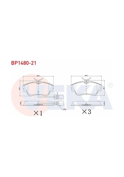 Veka Fren Balata On Fıslı Volkswagen Transporter Iv 70xb,70xc,7db,7dw 2.5 D 1990-20 AT00-BP1480-21