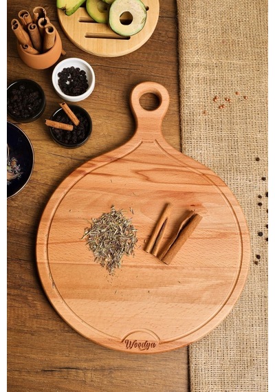 Ahşap Kesme Tahtası - Ahşap Sunum Tahtası - Ahşap Servis Tahtası - Anneler Günü Hediyesi 38x29 Cm Ahşap