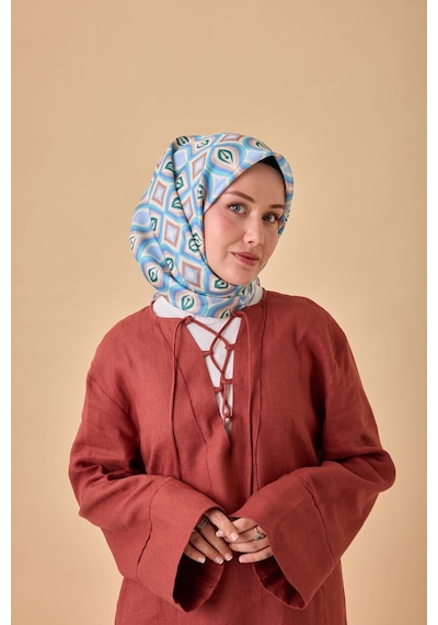 Silk Home Twill İpek Eşarp 11470-06 Bebe Mavi, Mocha Mousse, Turkuaz, Vizon, Beyaz