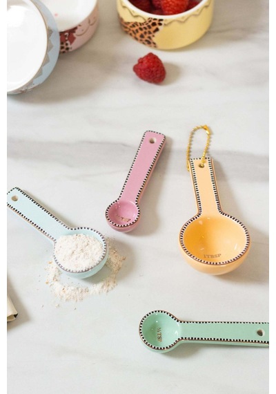 Seramik Pastel Ölçü Kaşıkları Çok Renkli