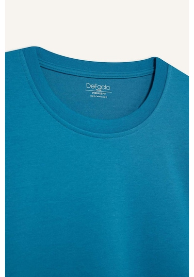 Defacto Oversize Geniş Kalıp Ütü Gerektirmeyen Bisiklet Yaka Kısa Kollu Basic Düz Ağır Kumaş Tişört X3926az25spbe833 Mavi Defacto Oversize Geniş Kalıp Ütü Gerektirmeyen Bisiklet Yaka Kısa Kollu Basic Düz Ağır Kumaş Tişört X3926az25spbe833 Mavi