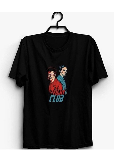 Stoned&Fame Fight Club Baskılı T-shirt SIYAH Siyah
