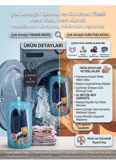2'si Bir Arada Yıkama Ve Kurutma Filesi, Xl Büyük Boy Çamaşır Yıkama Çantası, Yıkama Filesi, Yıkama Esnasında Açılmayan Fermuar, Yırtılmaz Ve Dayanıklı Kalın Petek Mesh Dokulu Kumaş, Yıkama Torbası Mavi/ Beyaz 2'si Bir Arada Yıkama Ve Kurutma Filesi, Xl Büyük Boy Çamaşır Yıkama Çantası, Yıkama Filesi, Yıkama Esnasında Açılmayan Fermuar, Yırtılmaz Ve Dayanıklı Kalın Petek Mesh Dokulu Kumaş, Yıkama Torbası Mavi/ Beyaz