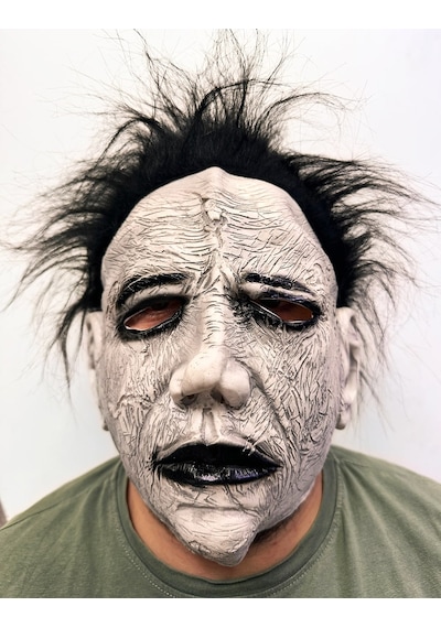 Siyah Saçlı Michael Myers Lateks Yüze Tam Yapışan Et Maske Korku Maskesi 4801