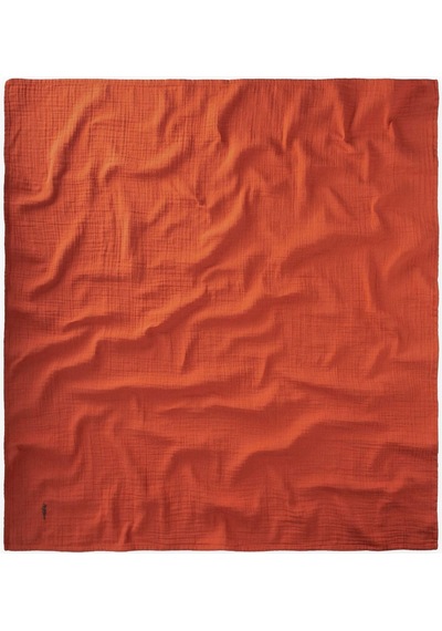Cigit Nakışlı Müslin Battaniye 90x100 Cm Rust Kiremit
