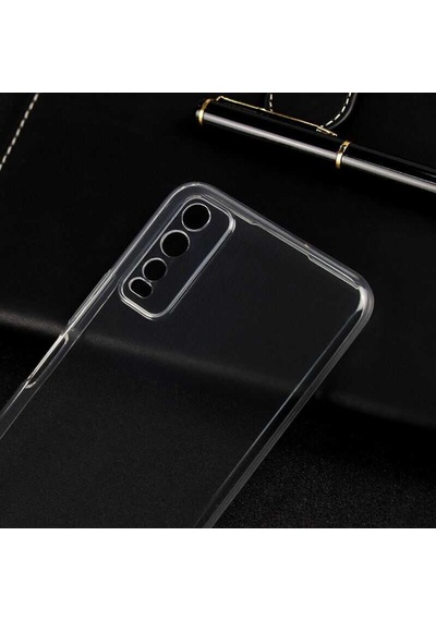 Vivo Y20 Kılıf Zore Şeffaf Ince Ve Esnek Süper Silikon Kılıf Renksiz