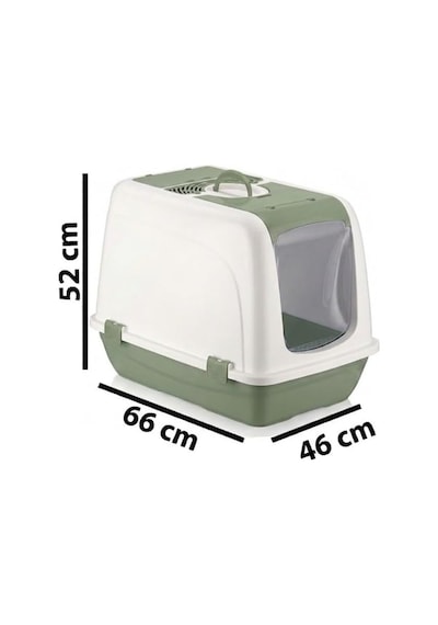 Flex Jumbo Boy Kedi Tuvaleti, 46x66x52 Cm, Filtreli Ve Kum Küreği Hediyeli - Vn11102