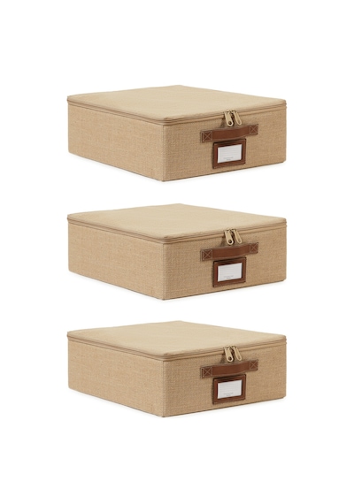 Ocean Home Textile 3'lü Küçük Boy Jüt Destekli Hurç Set 31 x 38 x 12 cm