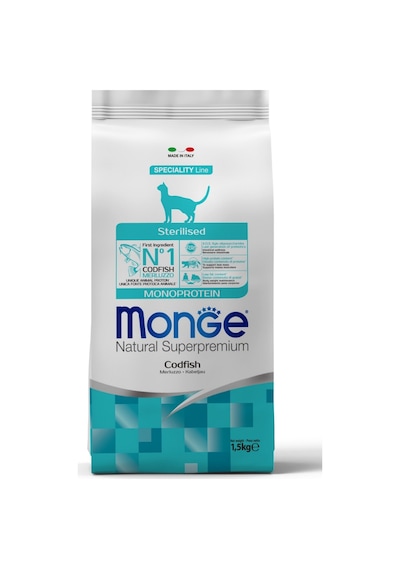 Monge Sterilised Tek Proteinli Morinalı Kısırlaştırılmış Yetişkin Kedi Maması 1,5 Kg