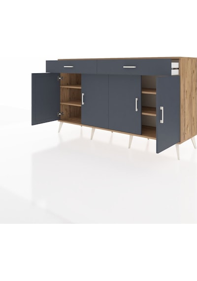 Hyperion Konsol 4 Raflı 2 Çekmeceli 4 Kapaklı 176x44x99 Çam-antrasit Atlas Çam/antrasıt - Atlas Çam Hyperion Konsol 4 Raflı 2 Çekmeceli 4 Kapaklı 176x44x99 Çam-antrasit Atlas Çam/antrasıt - Atlas Çam