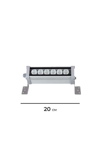 20 Cm Wallwasher Led Bina Dış Duvar Aydınlatma Boyama Mavi Işık Gri