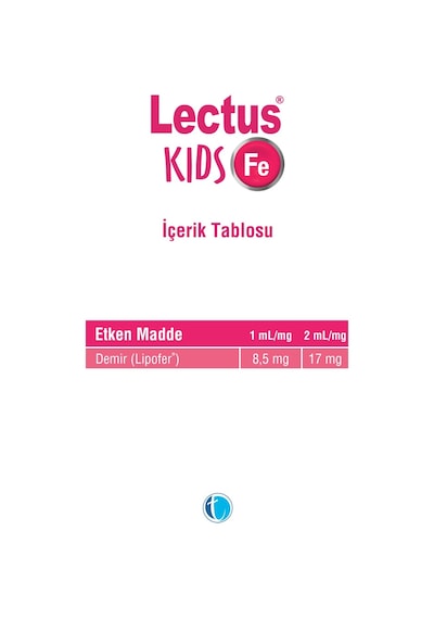Lectus Kids Mikroenkapsüle Demir Minerali 30 ml Damla