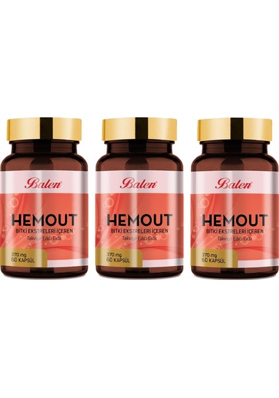 Balen Hemout Bitki Ekstreleri İçeren 370 MG 60 Kapsul x 3 Adet