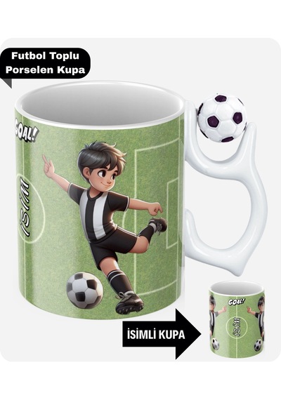 Siyah Beyaz Futbol Kupa Taraftar Yastık Kombin Taraftar Uyku Arkadaşı İkili Set Hediye Hediye Paketi-Hediye Paketi