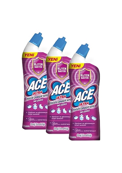 Ace Yoğun Kıvamlı Çamaşır Suyu Dağ Ferahlığı 3 x 750 ML