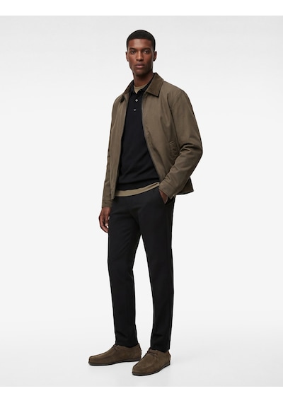 Koton Normal Bel Cepli Düğmeli Slim Fit Non Iron Esnek Kumaş Pantolon Siyah 6sam40085hw
