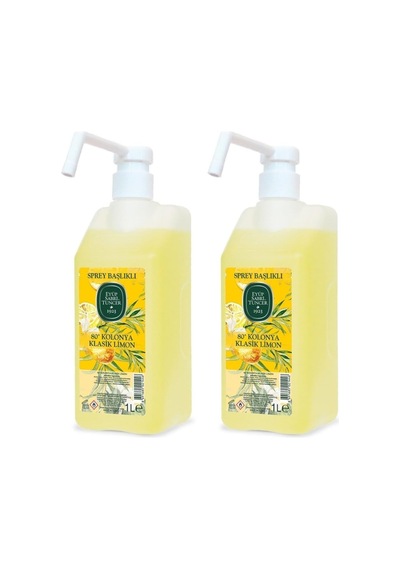 Klasik Limon Kolonyası Pompalı 1 Lt X 2
