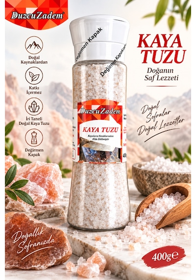 Kaya Tuzu Değirmen Kapak 400 Gr