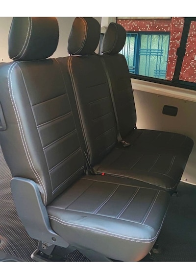 Volkswogen Transporter 5+1 T6 T7 Uyumlu Komple Siyah Deri Gri Ip