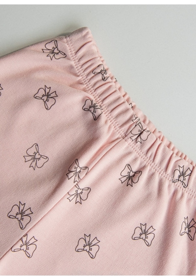 Kitikate Organik Fiyonk 2'li Pijama Takımı Pembe Pembe