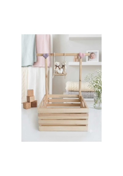 Doğal Çam Ahşap Bebek Kırk Sepeti ve Askılığı Kalp Kulplu Hatıra ve Hediye Sepeti + Salıncak ve Bir Adet Ayıcık Doğal Çam Ahşap Bebek Kırk Sepeti ve Askılığı Kalp Kulplu Hatıra ve Hediye Sepeti + Salıncak ve Bir Adet Ayıcık